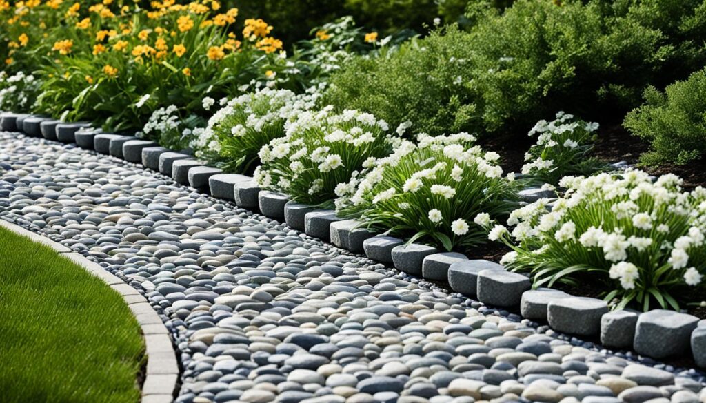 granite garden edging image