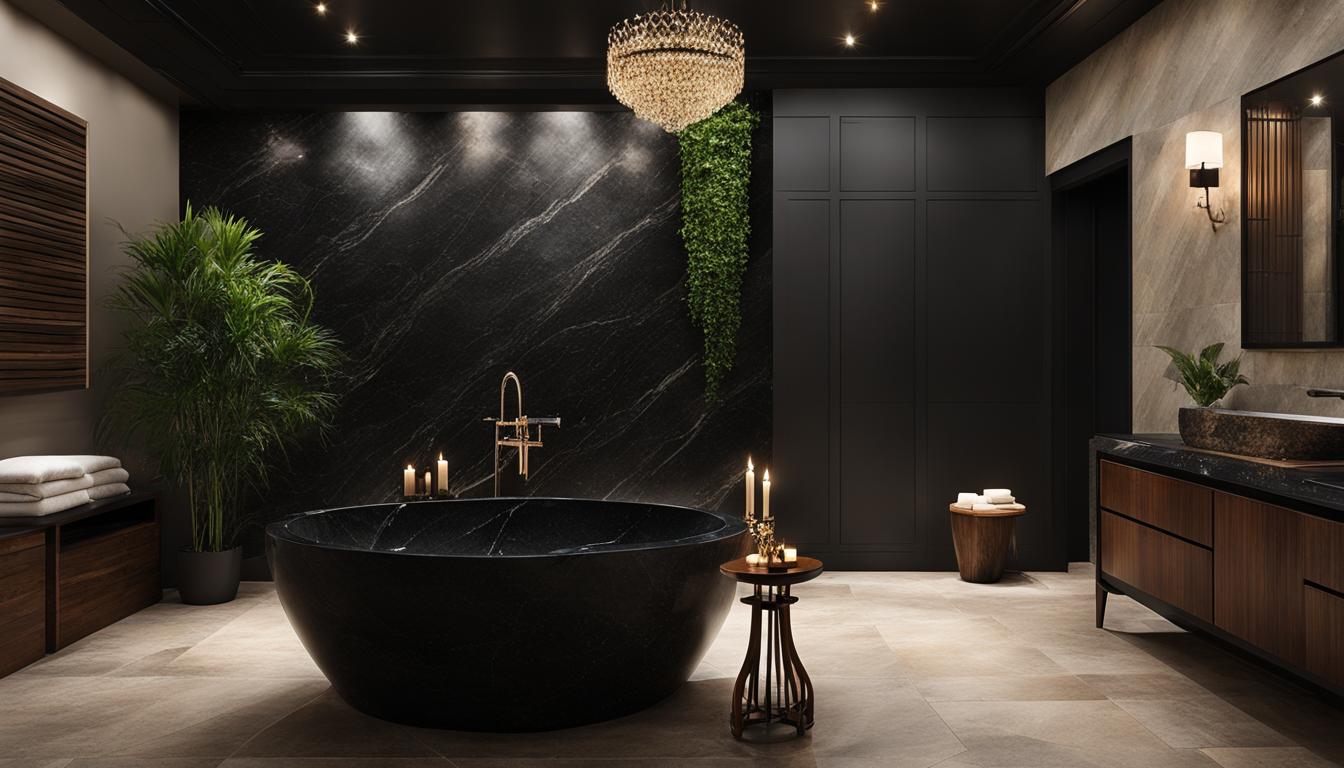 Picture of Elegant Natural Stone Bathroom Ideas & Designs - Natural Stone