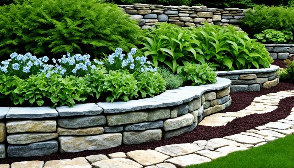 stone garden border designs