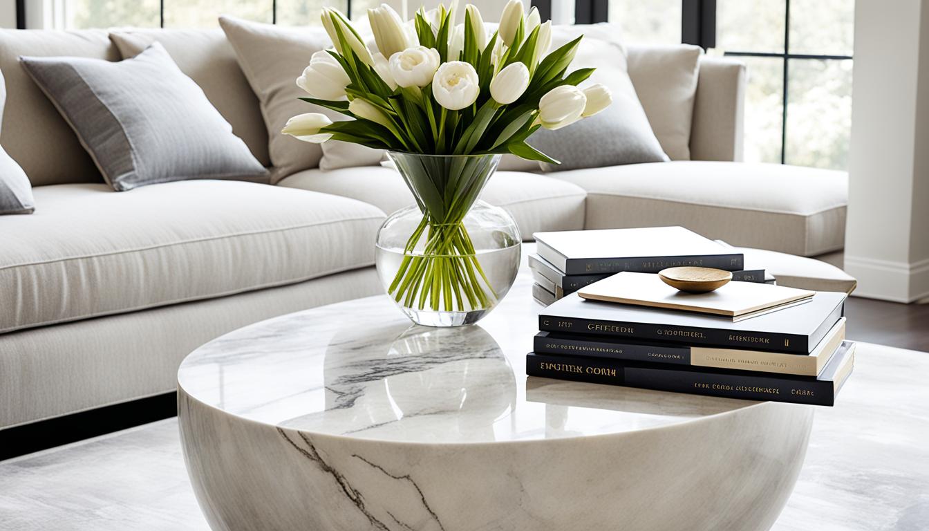 natural stone coffee table